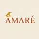Logo of the brand 'Amaré' with a stylized letter 'A' on a beige background