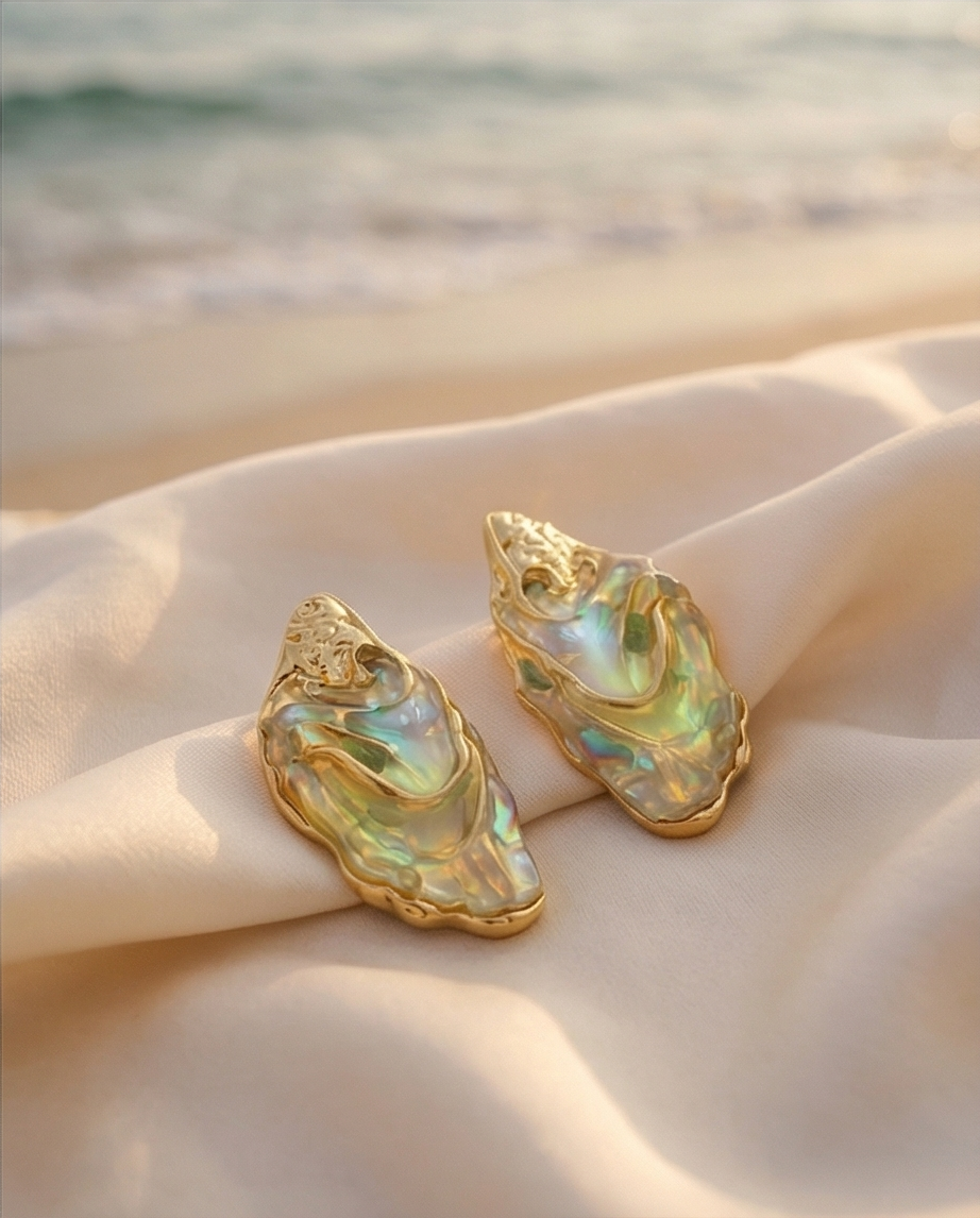 Ocean Glow Statement Earrings